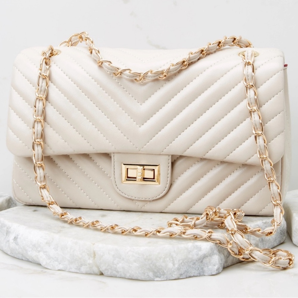 Polished And Poised Nude Bag